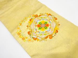 華紋模様　刺繍　名古屋帯